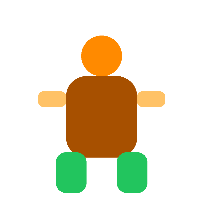 Stretching character illustration